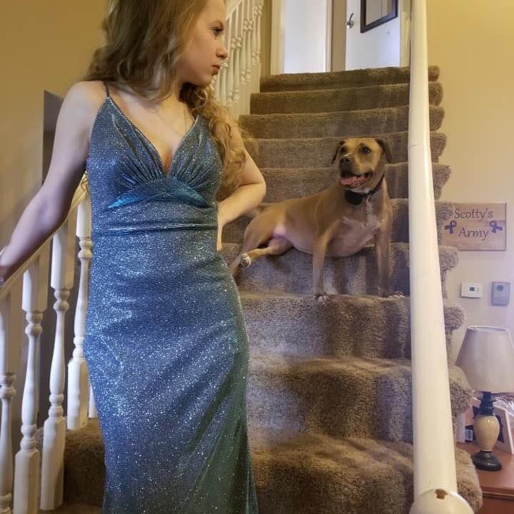 Dark Teal Prom Dress